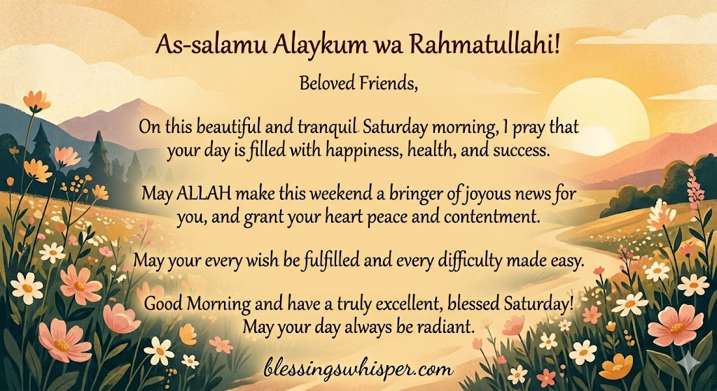 Longer Heartfelt Good Morning Saturday Messages