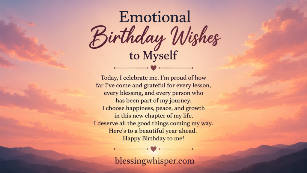 Emotional Birthday Wishes to Myself