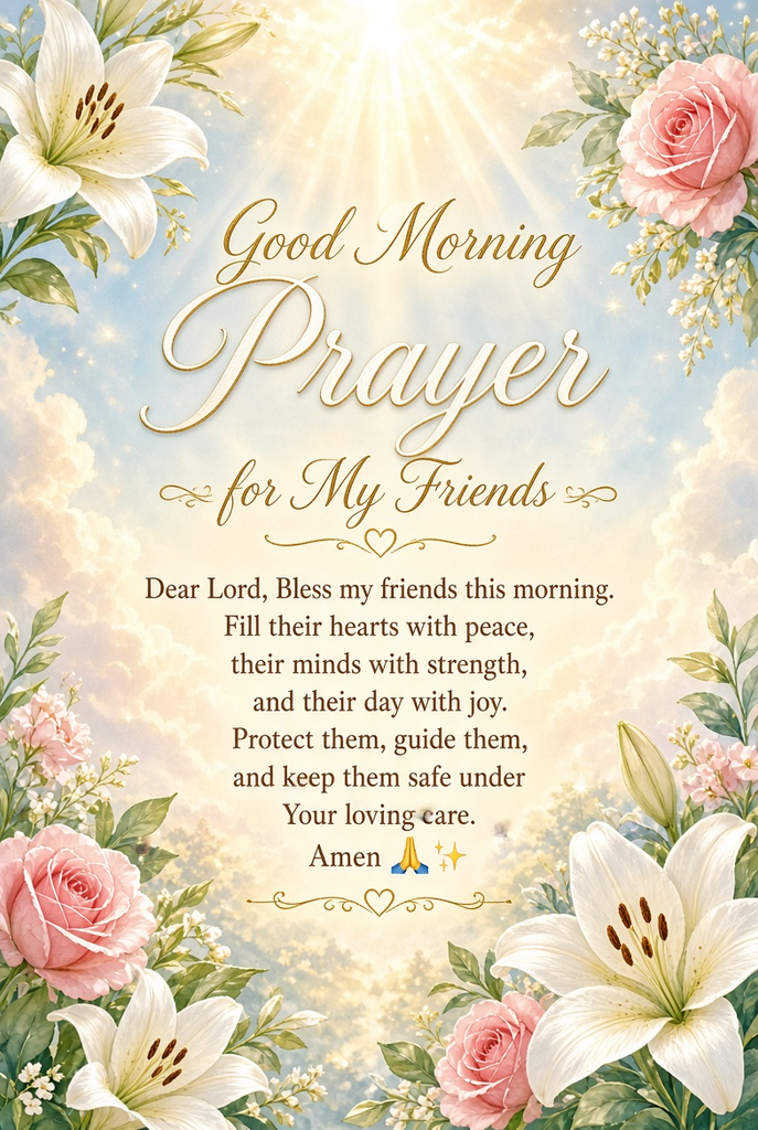 Good Morning Prayers for Friends