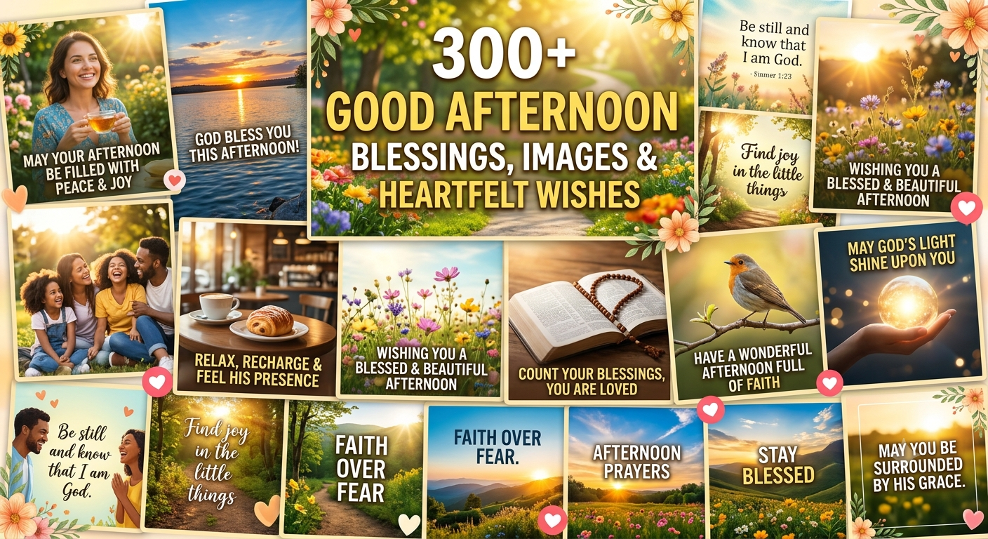 300+ Good Afternoon Blessings, Images & Heartfelt Wishes
