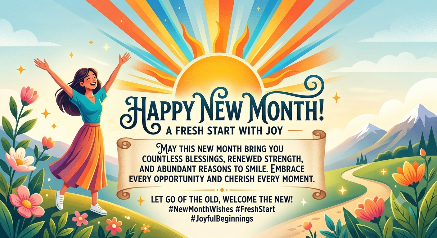 Best New Month Wishes & Messages to Start Fresh with Joy