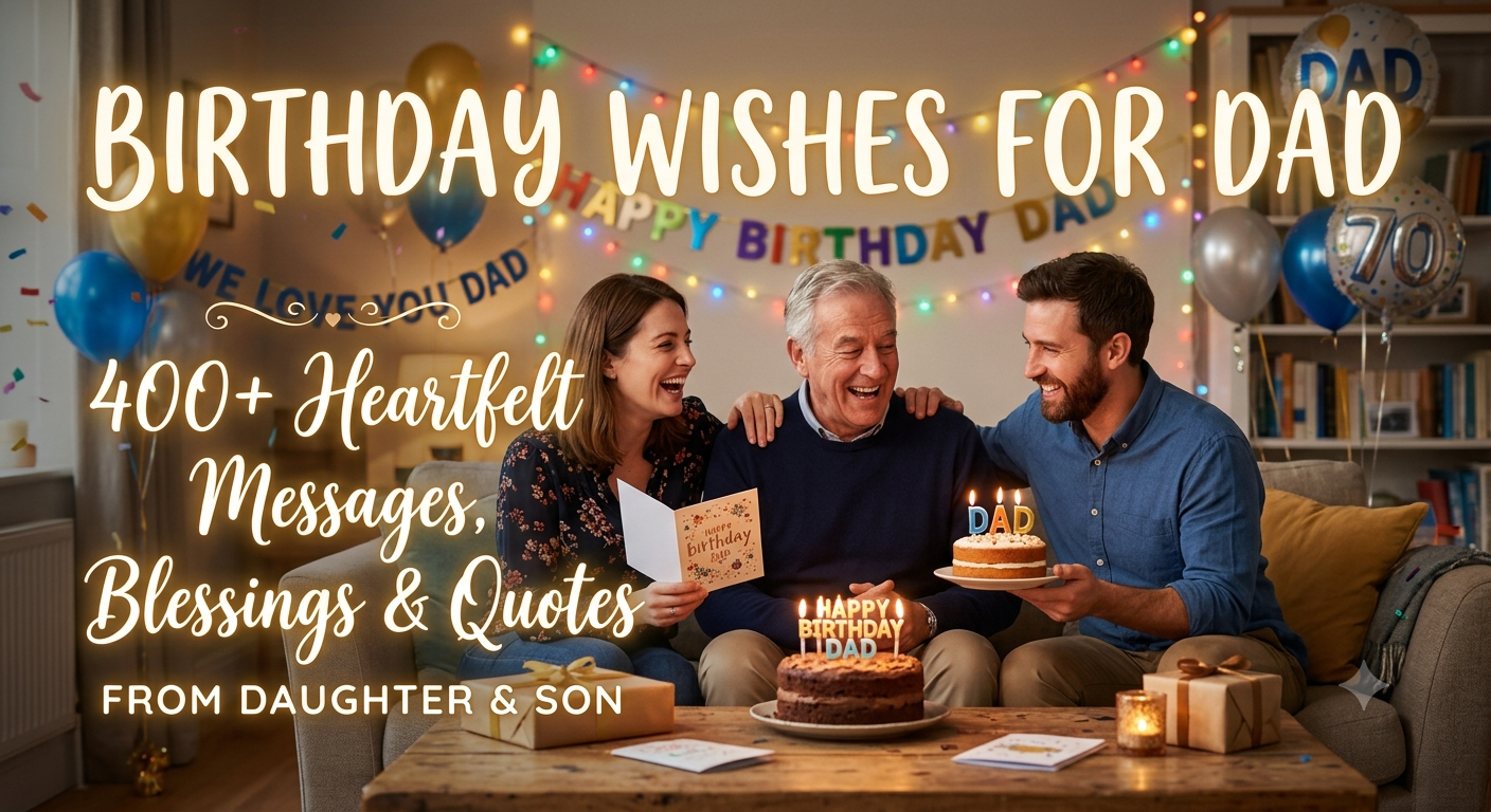 Birthday Wishes for Dad: 400+ Heartfelt Messages, Blessings & Quotes (From Daughter & Son)
