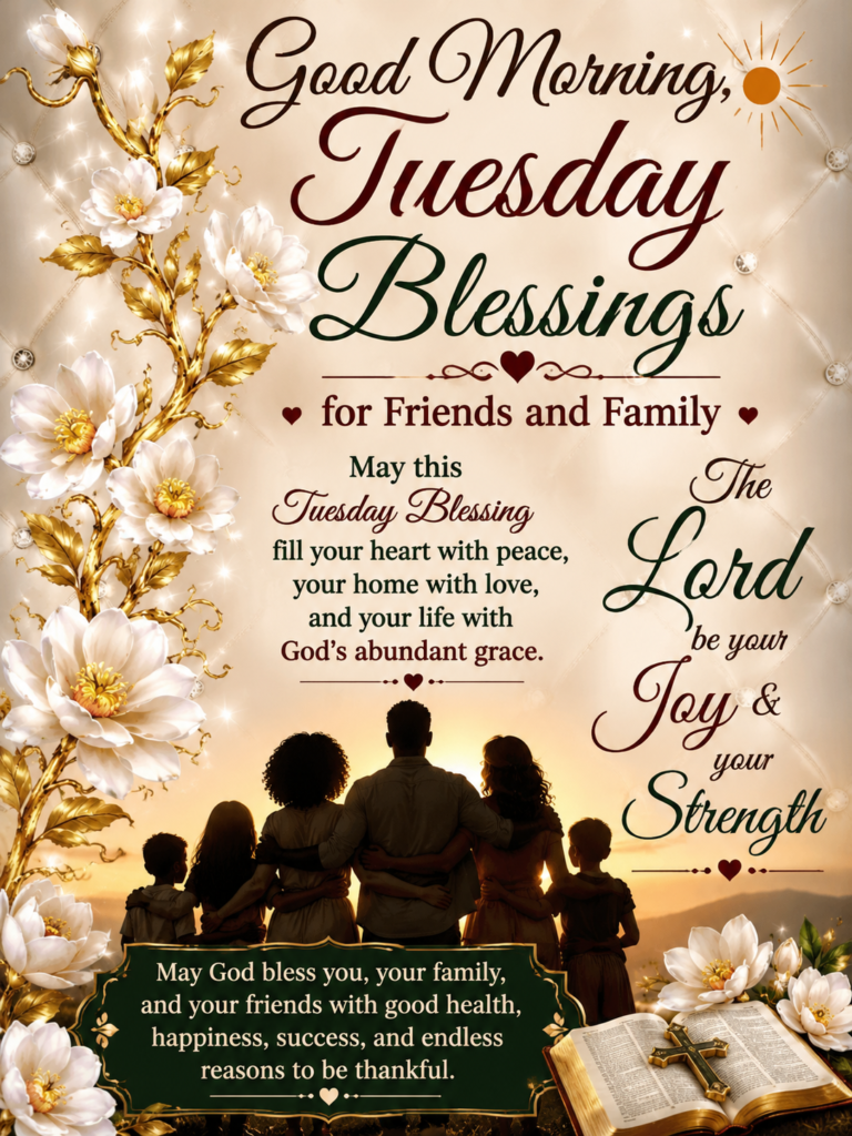 Good Morning, Tuesday Blessings for Friends and Family