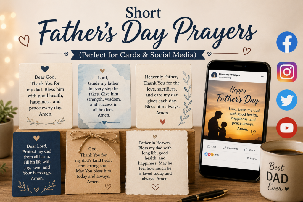 Short Father’s Day Prayers (Perfect for Cardcs & Social Media)