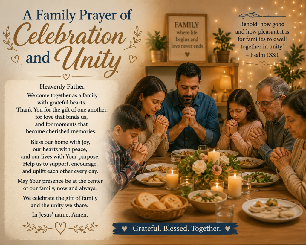 A Family Prayer of Celebration and Unity