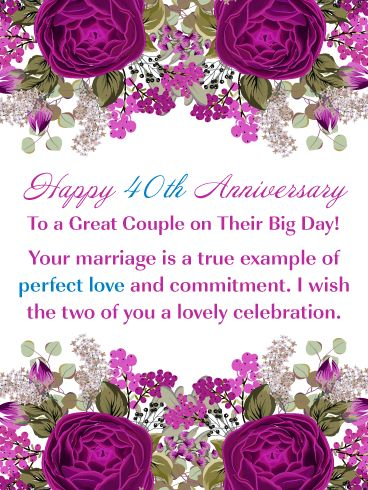 40th Anniversary Wishes