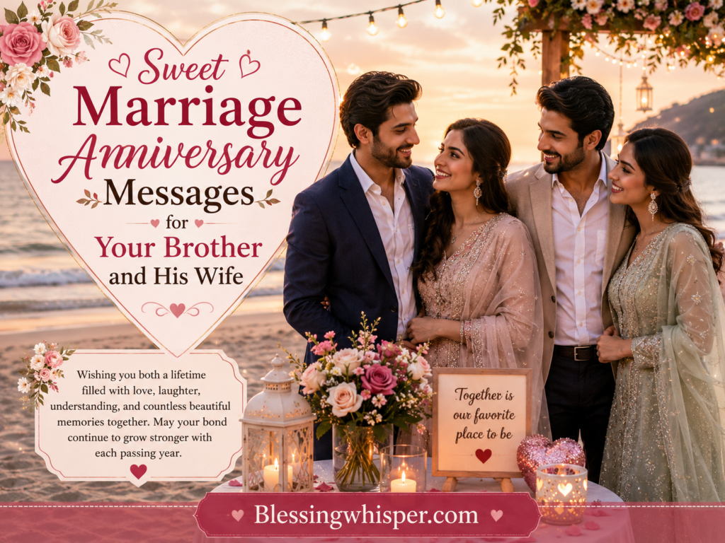 Sweet Marriage Anniversary Messages for Your Brother and His Wife