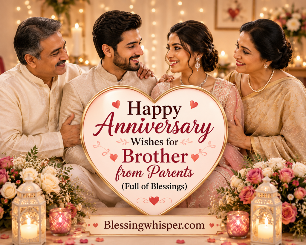 Happy Anniversary Wishes for Brother from Parents (Full of Blessings)