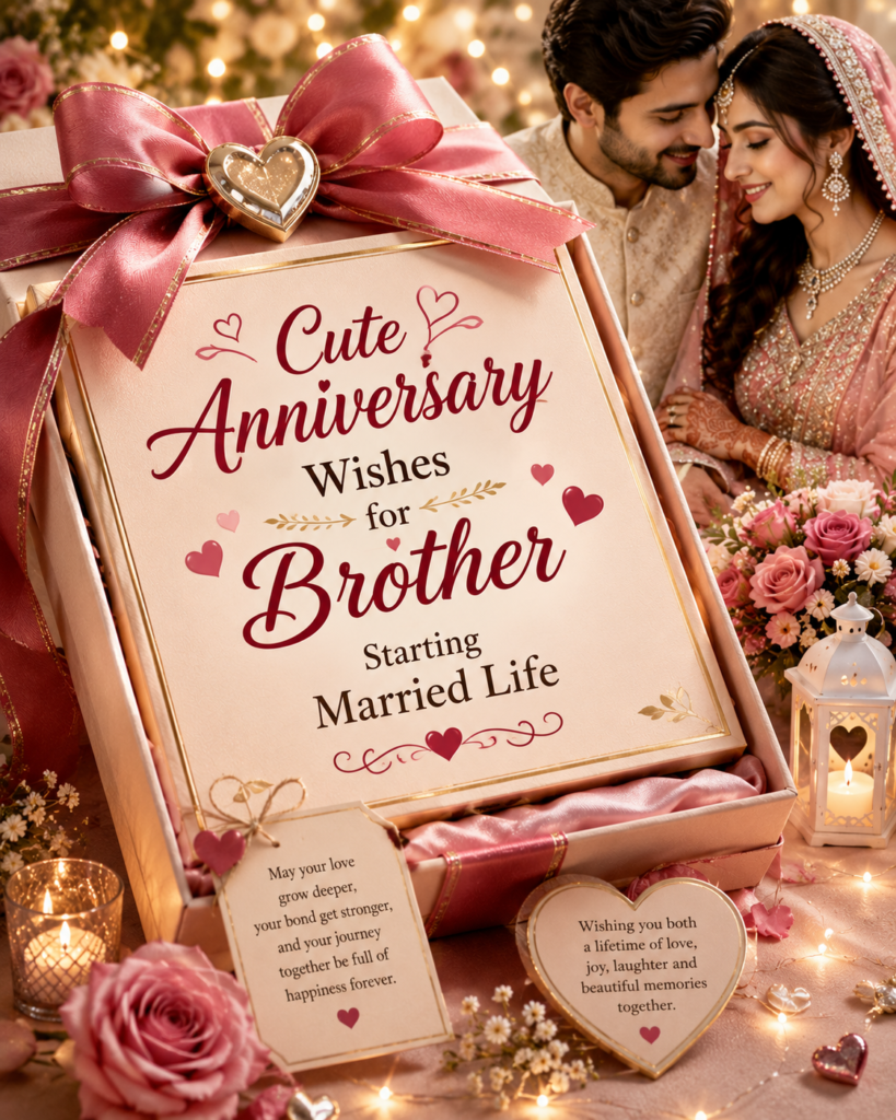 Cute Anniversary Wishes for Brother Starting Married Life