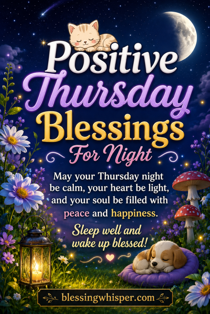 Positive Thursday Blessings For Night