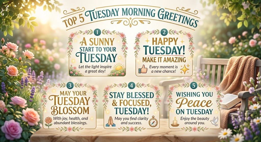 Top 5 Tuesday Morning Greetings