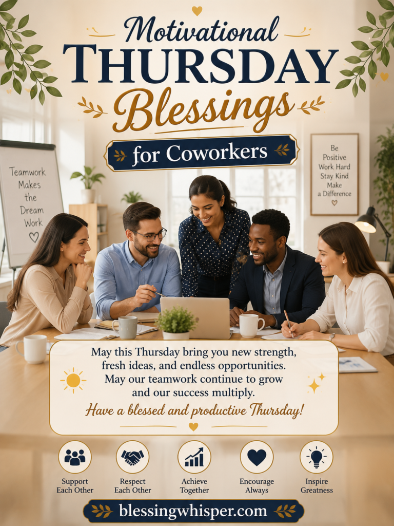Motivational Thursday Blessings for Coworkers