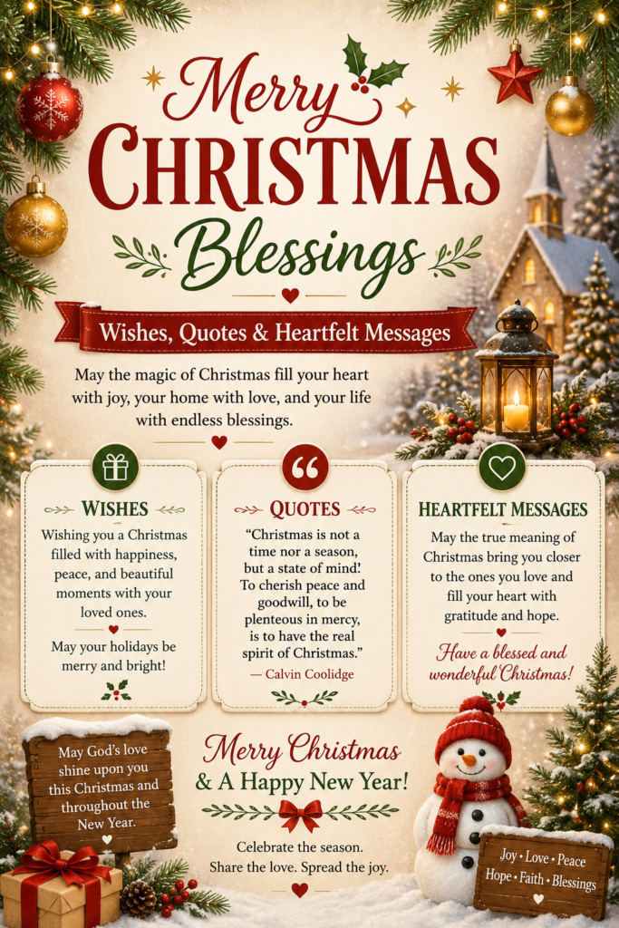 Merry Christmas Blessings: Wishes, Quotes & Heartfelt Messages