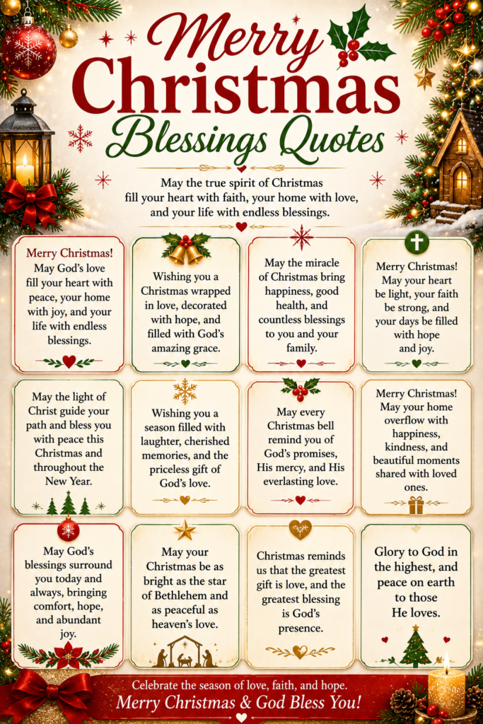 Merry Christmas Blessings Quotes