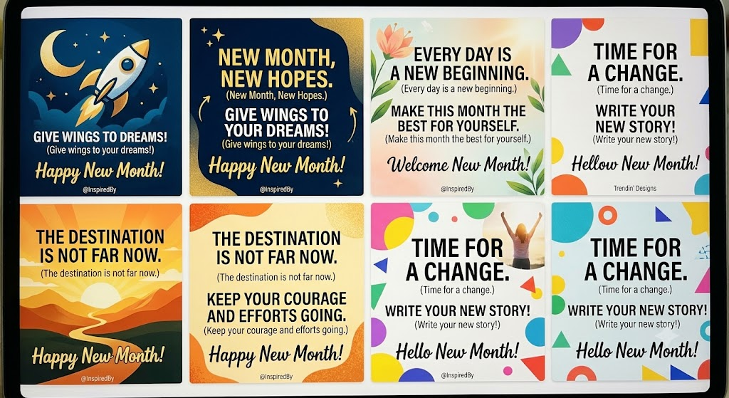 Inspirational New Month Messages