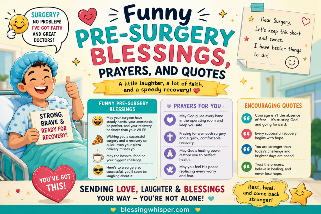 Funny Pre-Surgery Blessings, Prayers, and Quotes