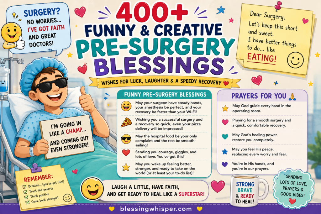 400+ Funny & Creative Pre-Surgery Blessings