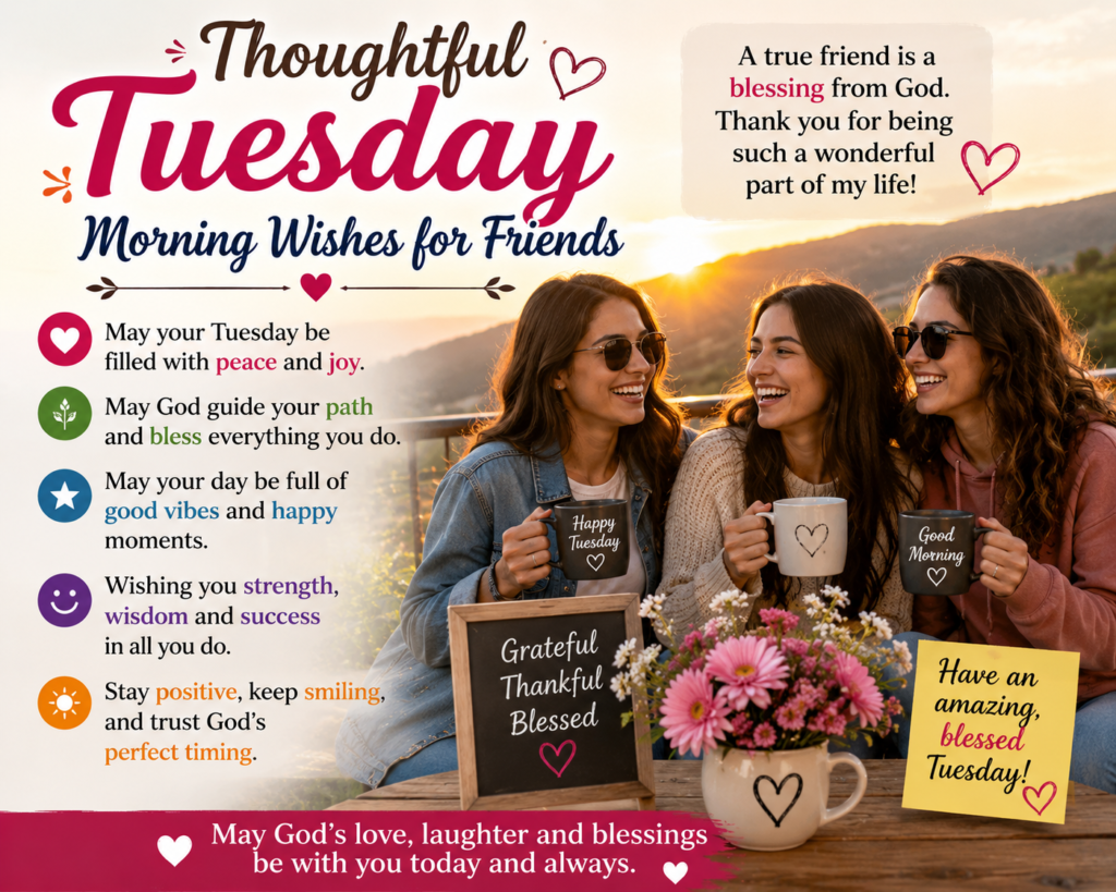 Thoughtful Tuesday Morning Wishes for Friends