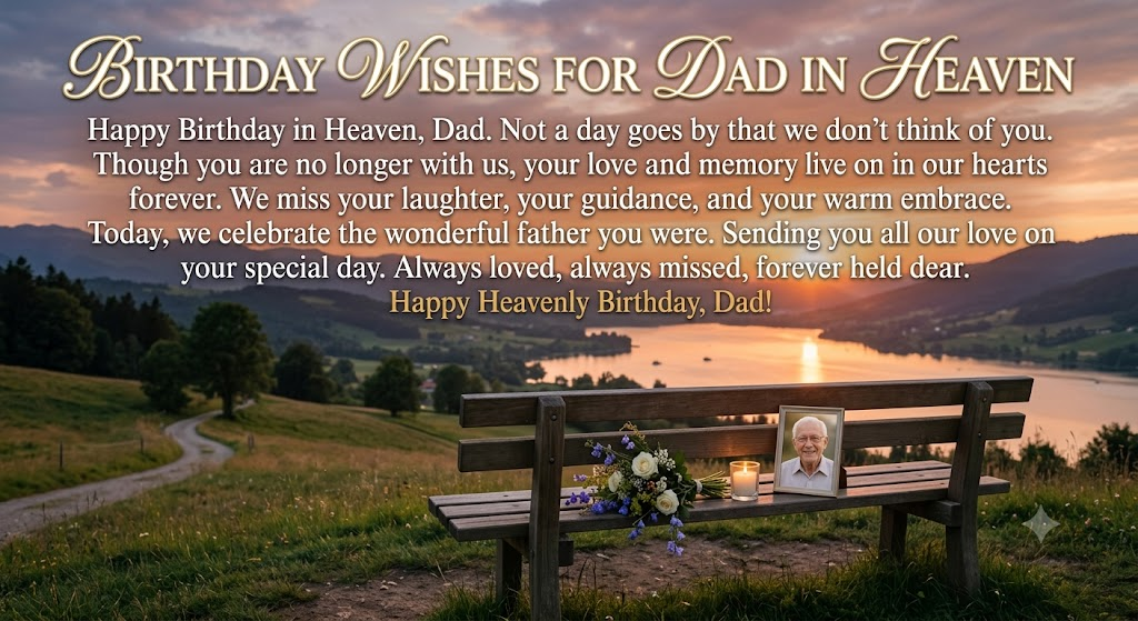 Birthday Wishes for Dad in Heaven 