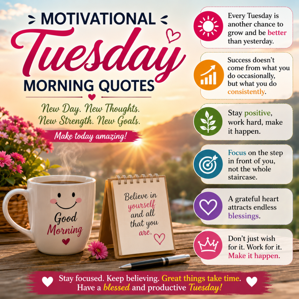 Motivational Tuesday Morning Quotes