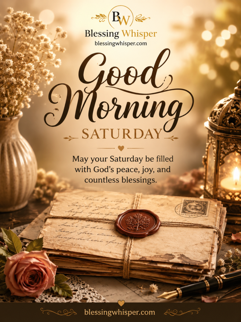 Beautiful Good Morning Saturday Blessings