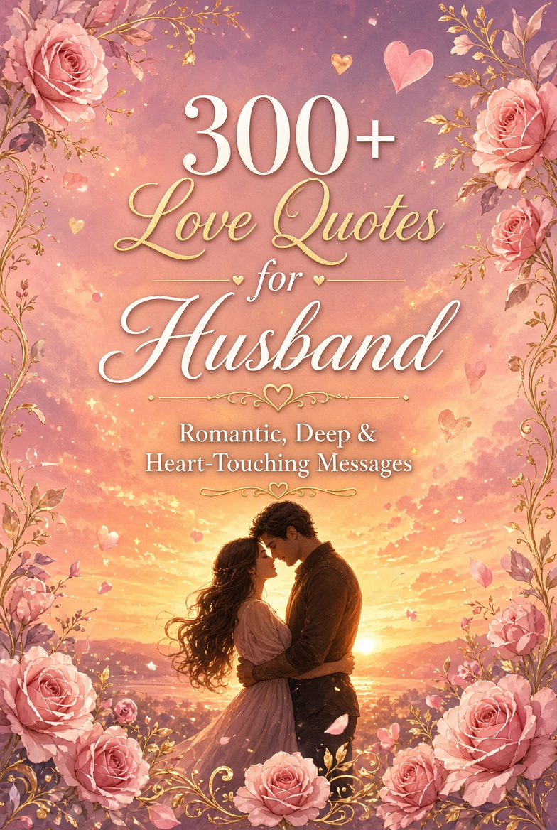 300+Love Quotes for Husband: Romantic, Deep & Heart-Touching Messages