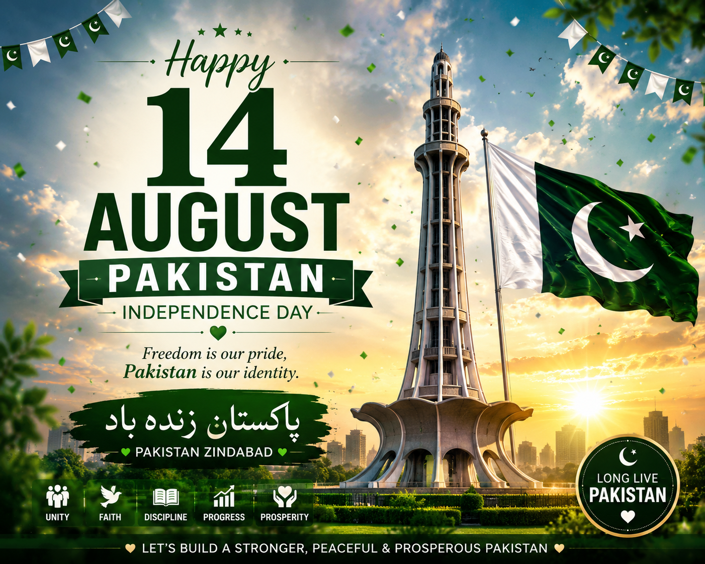 200+ Happy 14 August Wishes, Messages & Quotes for Pakistan Independence Day