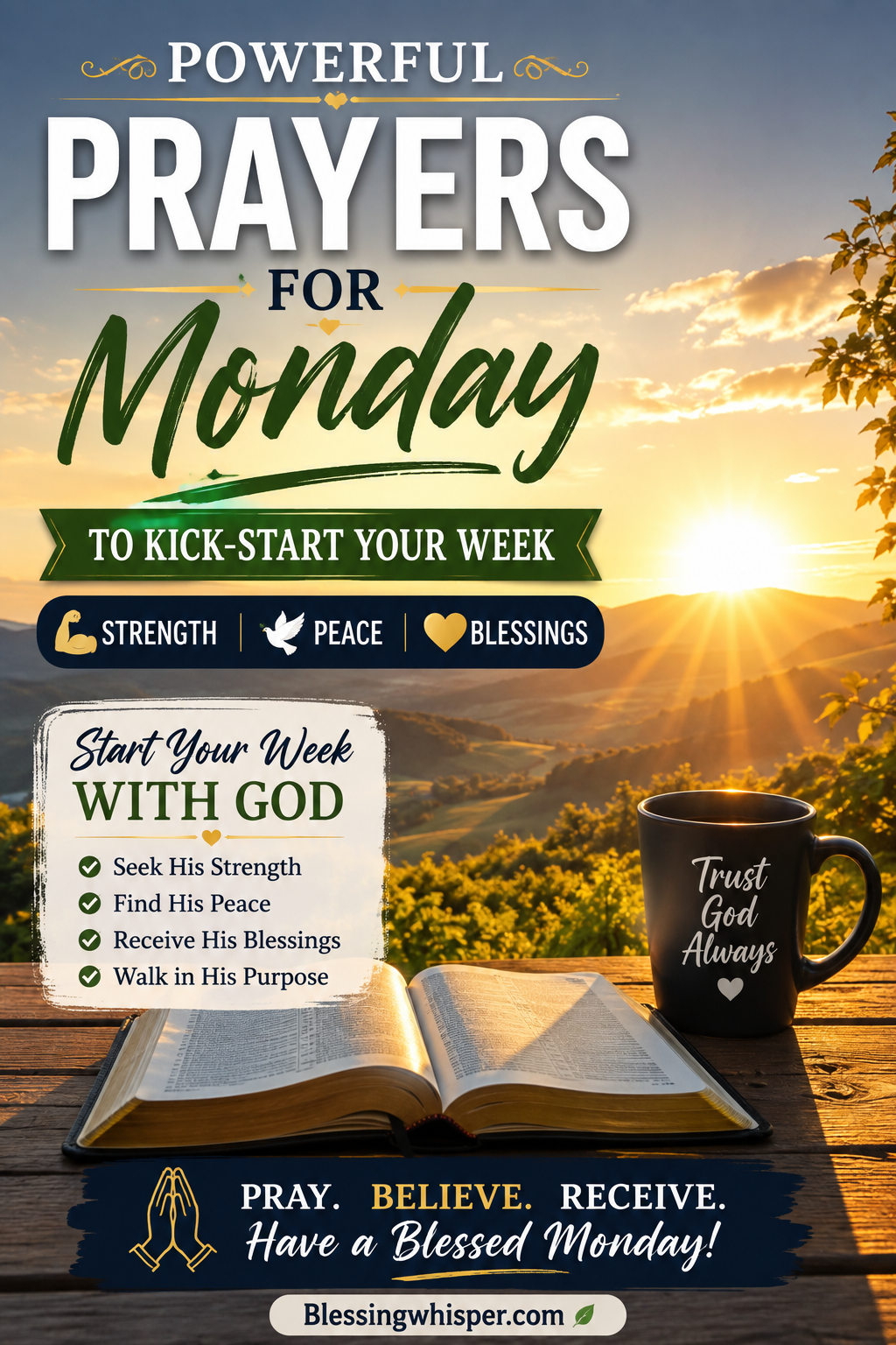 Powerful Prayers for Monday to Kick-Start Your Week(Strength, Peace & Blessings)