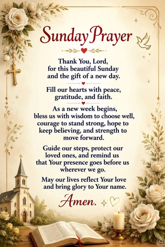 Sweet Good Morning Sunday Blessings and Prayers