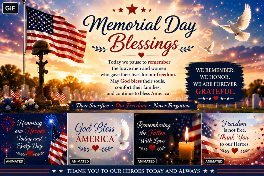 Memorial Day Blessings GIF and Animations
