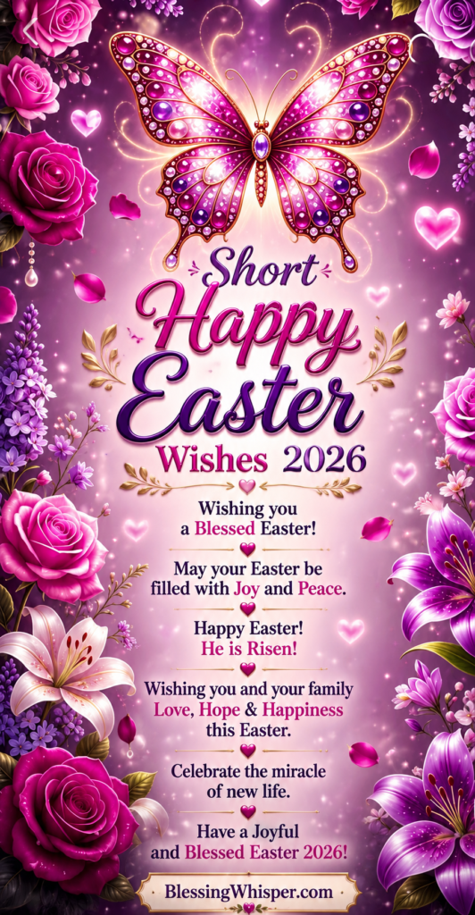 Short  Happy Easter Wishes 2026