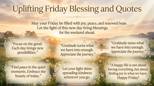 Uplifting Friday Blessing and Quotes