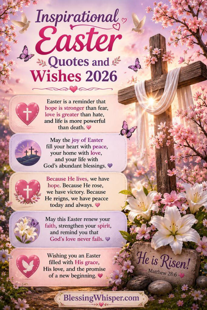 Inspirational Easter Quotes and Wishes 2026