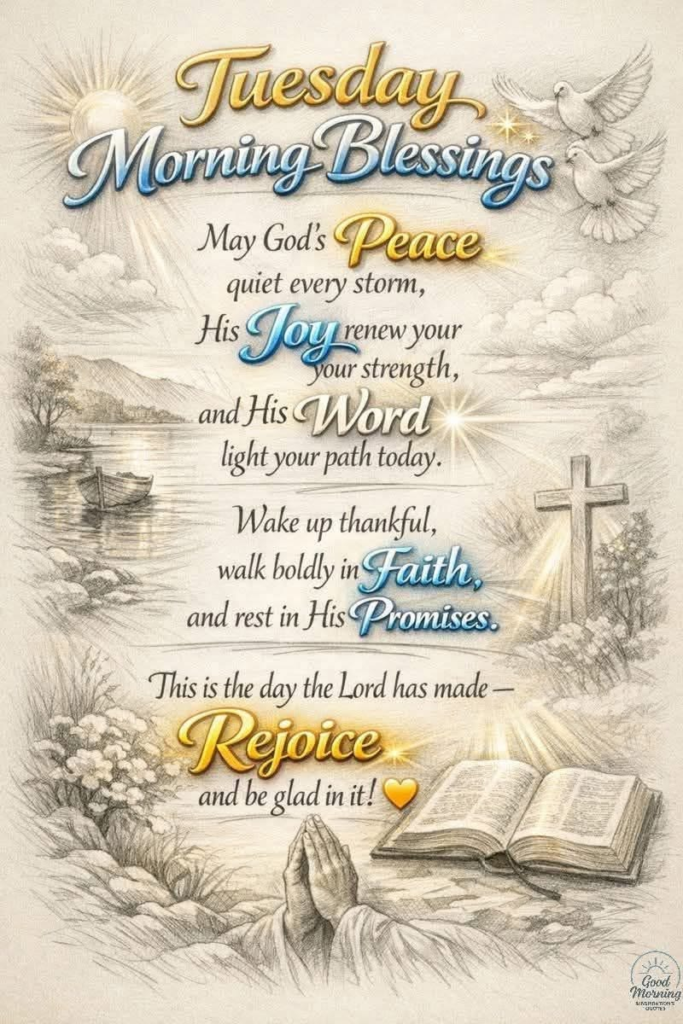 Inspirational Good Morning Tuesday Blessings