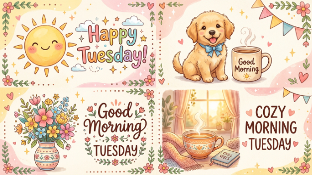 Cute Good Morning Tuesday Images, GIFs, and Graphics