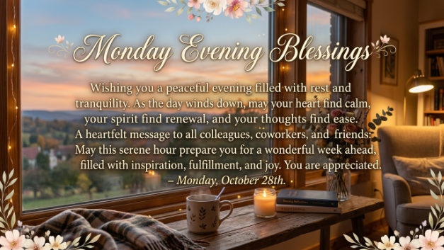 Monday Evening Blessings for Coworkers and Acquaintances