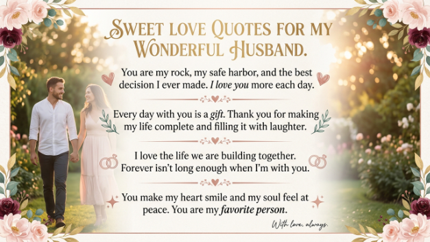 Sweet Love Quotes for Husband