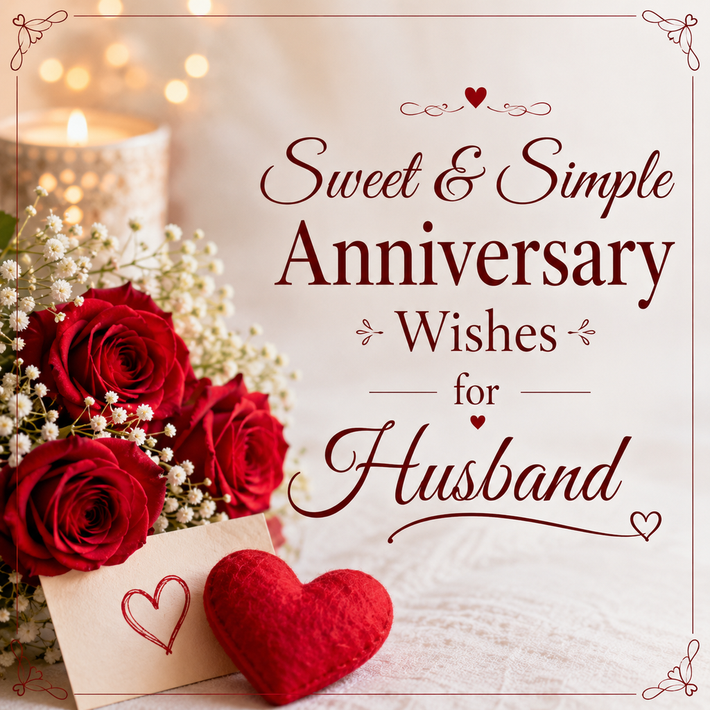 Sweet & Simple Anniversary Wishes for Husband