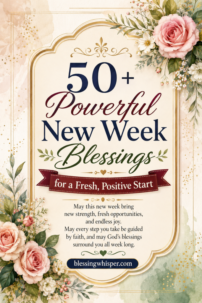 50+ Powerful New Week Blessings for a Fresh, Positive Start