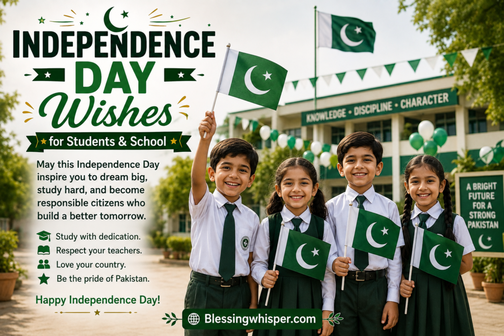 Independence Day Wishes for Students & School