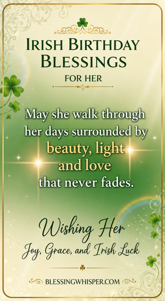 Irish Birthday Blessings for Him or Her