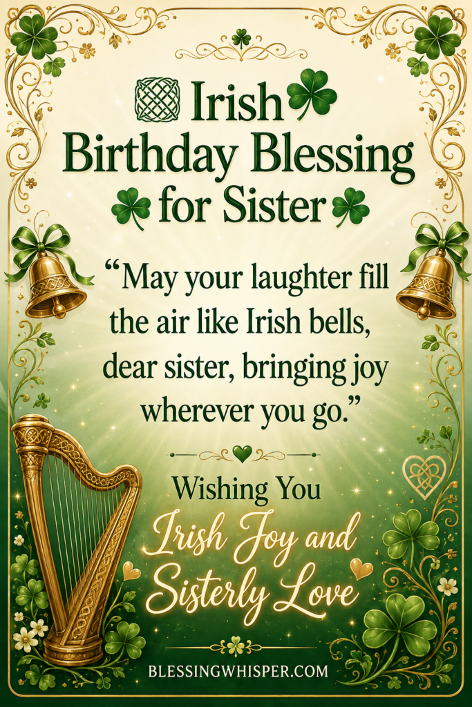Irish Birthday Blessings for a Sister