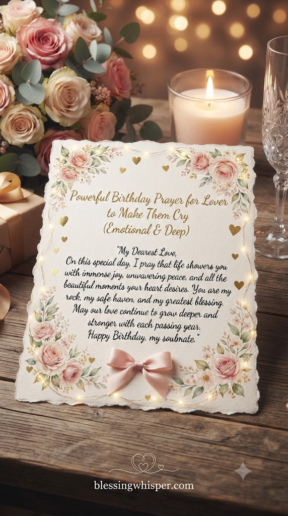 Powerful Birthday Prayer for Lover to Make Them Cry (Emotional & Deep)