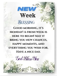 Best New Week Blessings