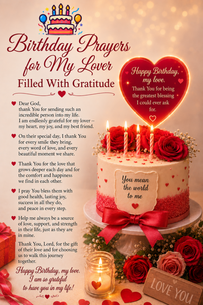 Birthday Prayers for Lover Filled With Gratitude