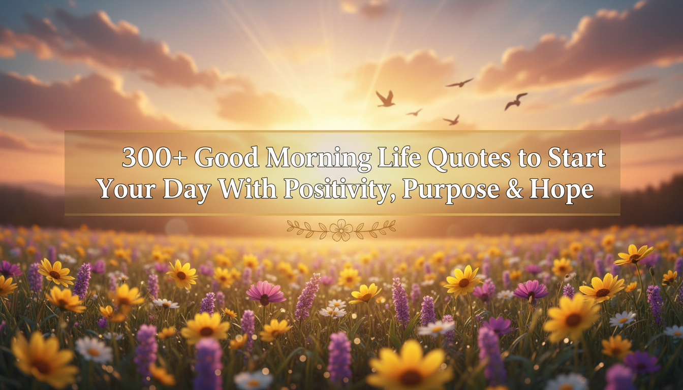 300+ Good Morning Life Quotes to Start Your Day With Positivity, Purpose & Hope