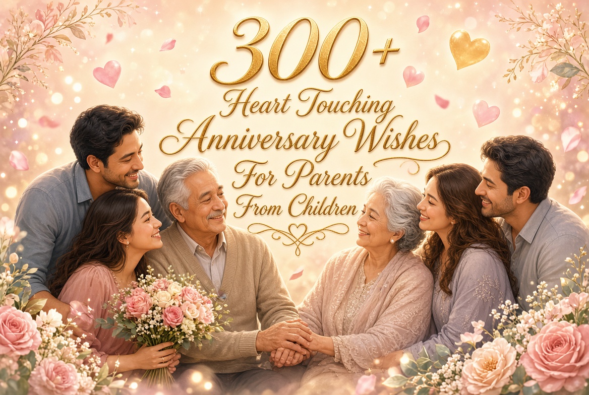 300+Heart Touching Anniversary Wishes For Parents From Children