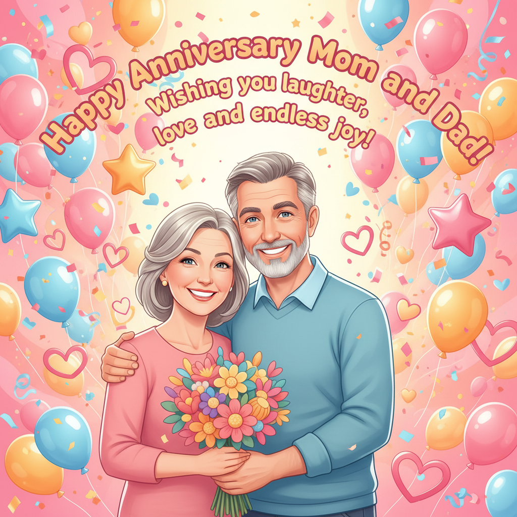 Light-Hearted Anniversary Wishes for Parents