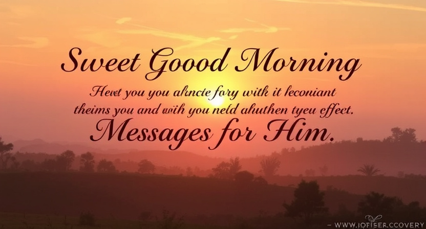 Sweet Good Morning Messages for Him (Warm, Thoughtful, Not Overly Romantic)