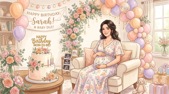 Birthday Wishes for Pregnant Friend for First-Time Moms